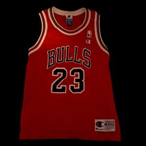 Jordan bulls jersey champion size Medium 10-12 youth vintage  *rare*